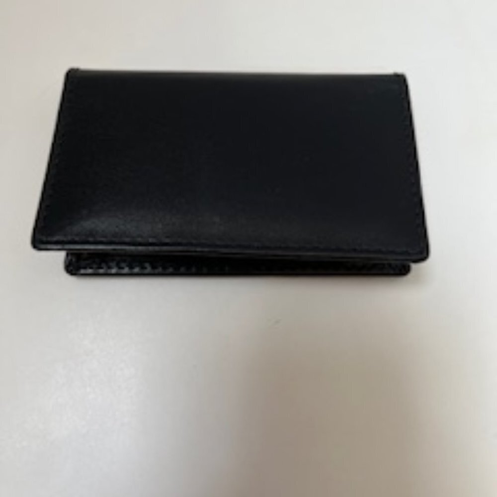 Winn International Slim Leather Card Case Black